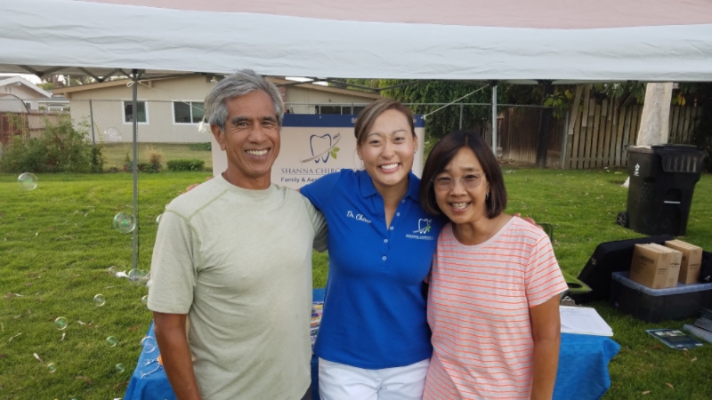 Dr. Chirco with Dr. Vincent Paranal and his wife - Los Alamitos Movies in the Park July 2016