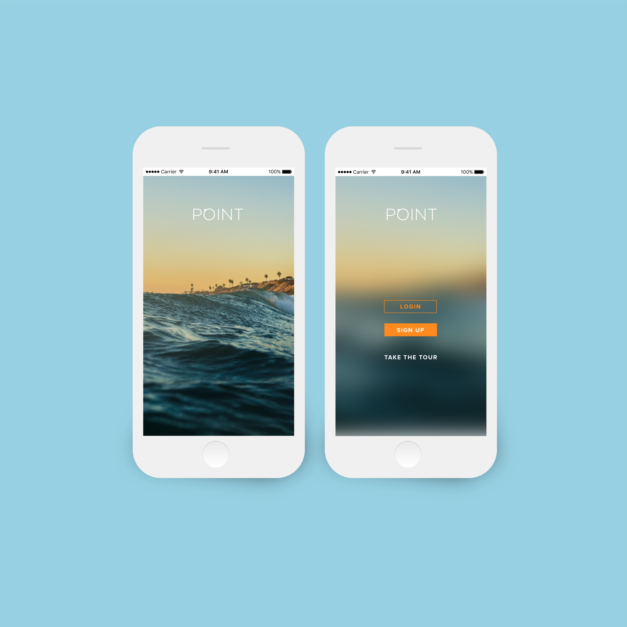Loading splash screen & login/sign up screen