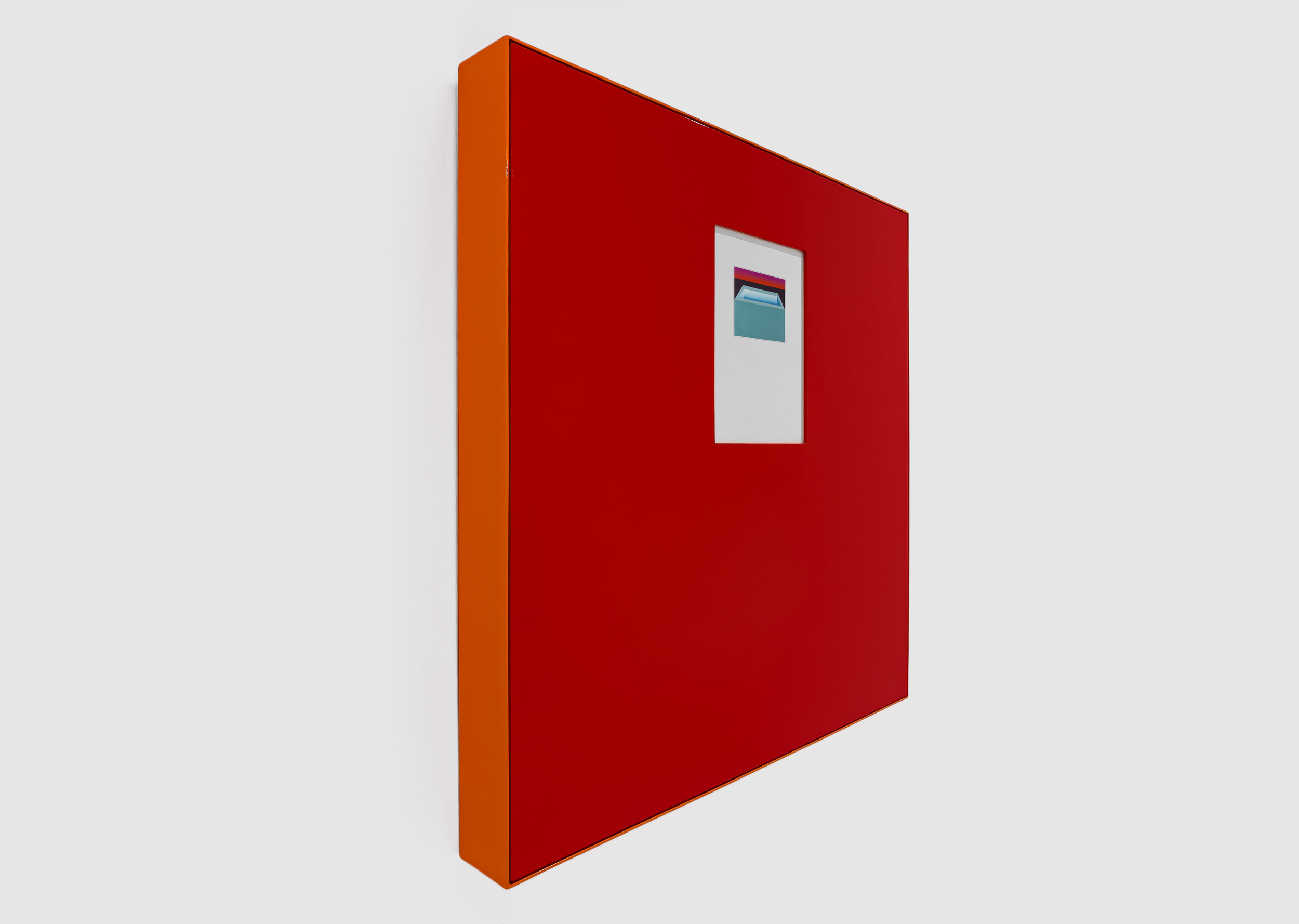  Pool 17-02-26-00-32:    47.2 × 47.2 x 4.7”     Gouache on paper &amp; poliurethane on MDF 