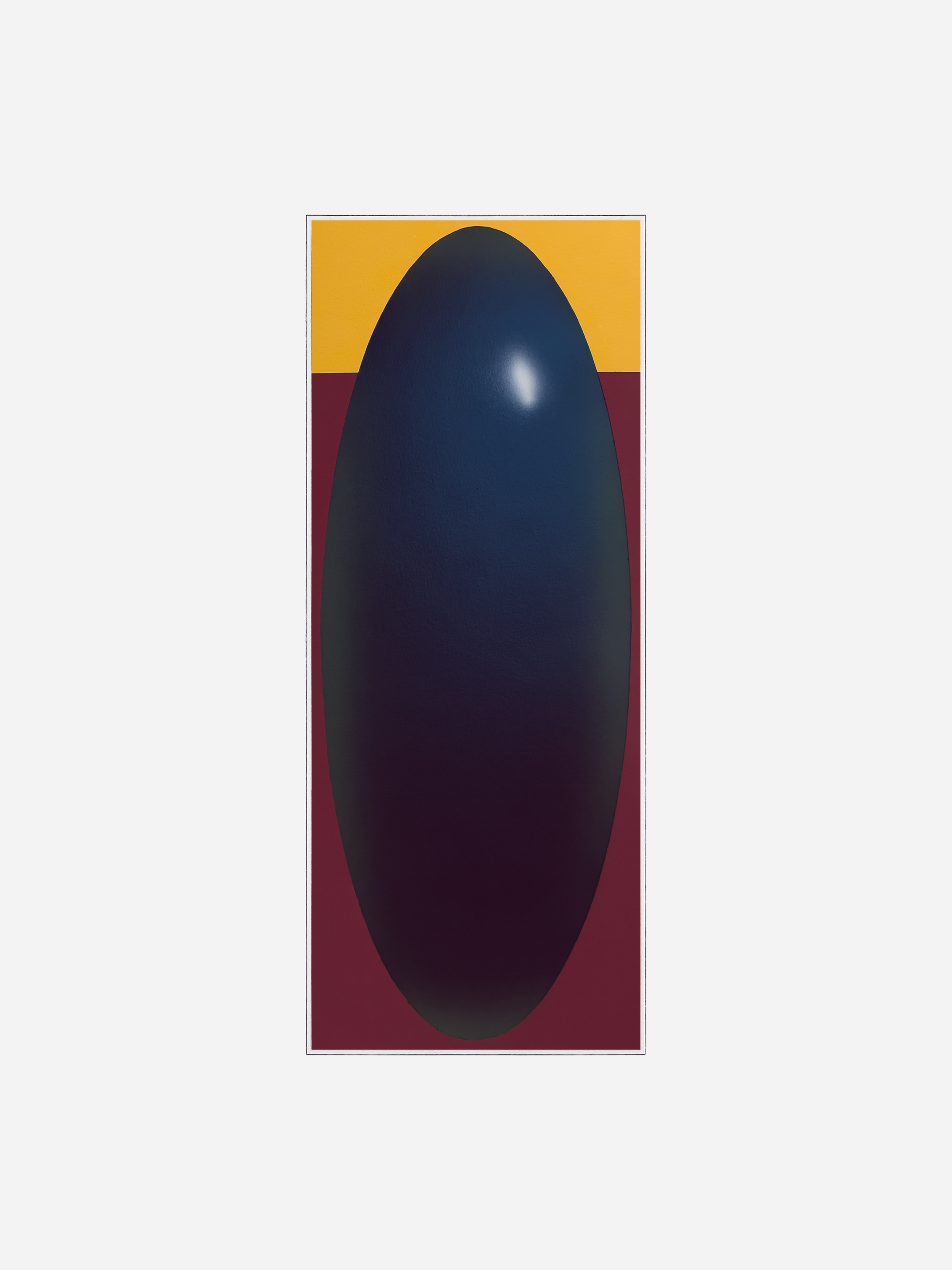  IT 07-04-26-03-22:    55.1 × 20.5 × 11”     Gouache on paper &amp; polyurethane on MDF 