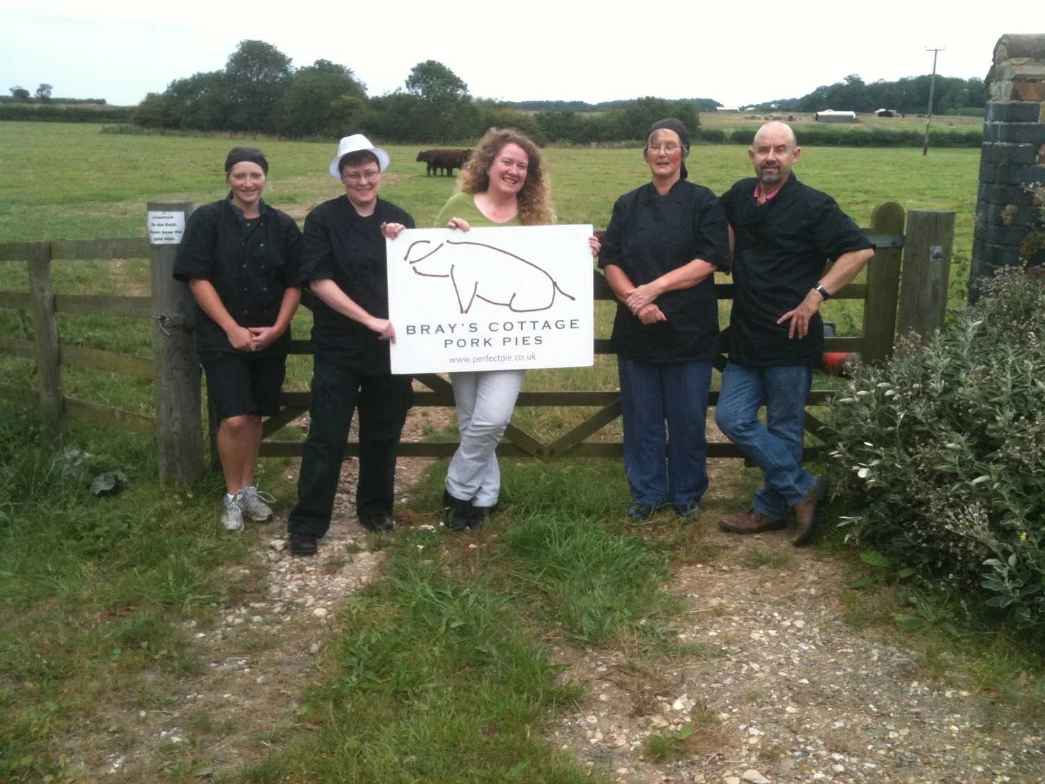 The Brays Cottage Pork Pie team in the fields of North Norfolk