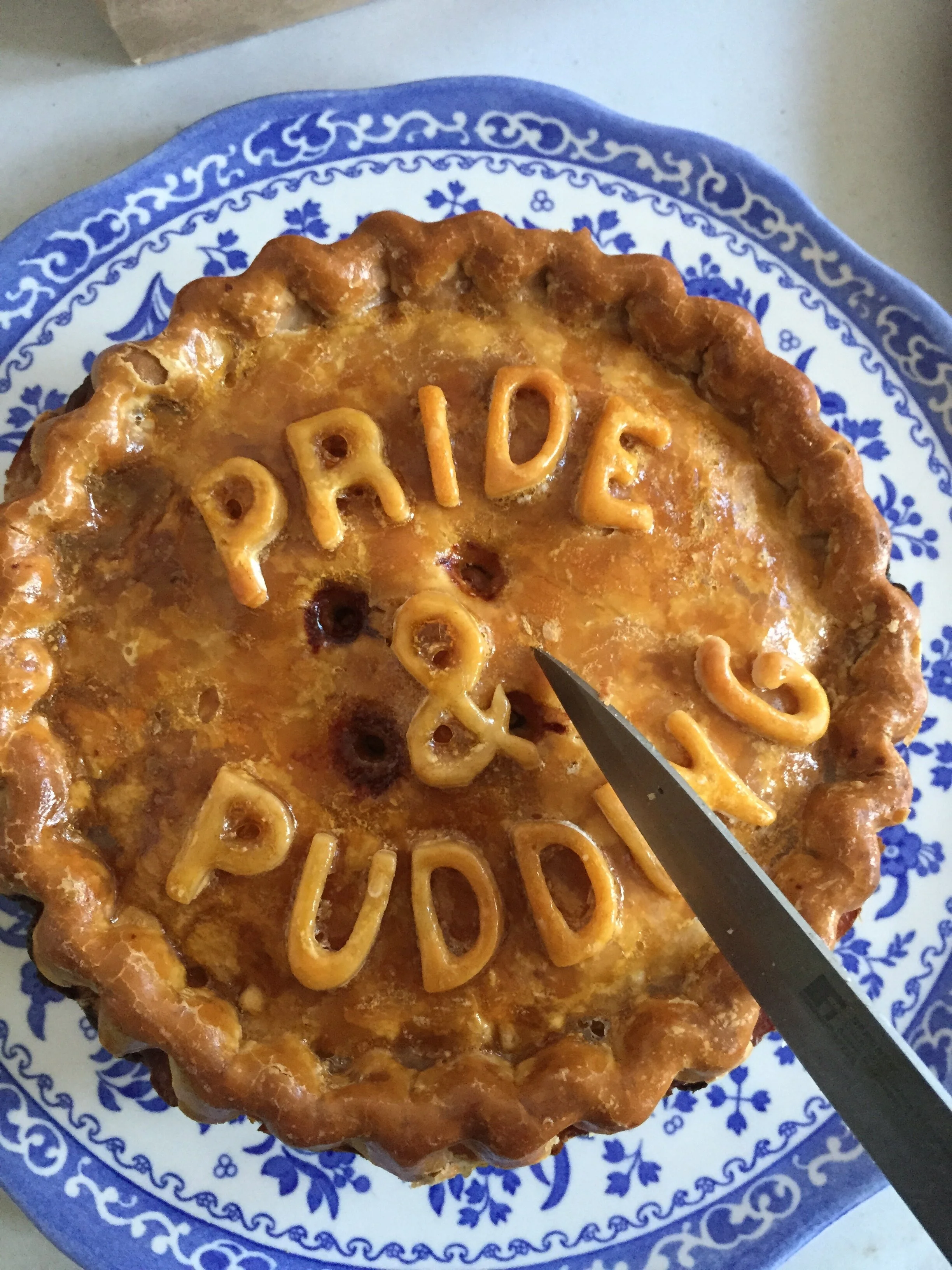 Bray's Cottage celebration pork pie mail order  Pride and Pudding book launch