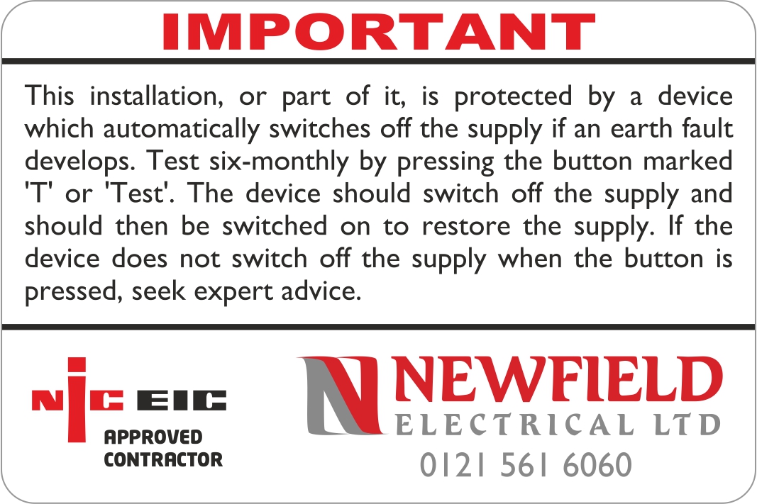 Next Inspection Periodic Test Labels/Stickers LOGO AND YOUR COMPANY DETAILS 