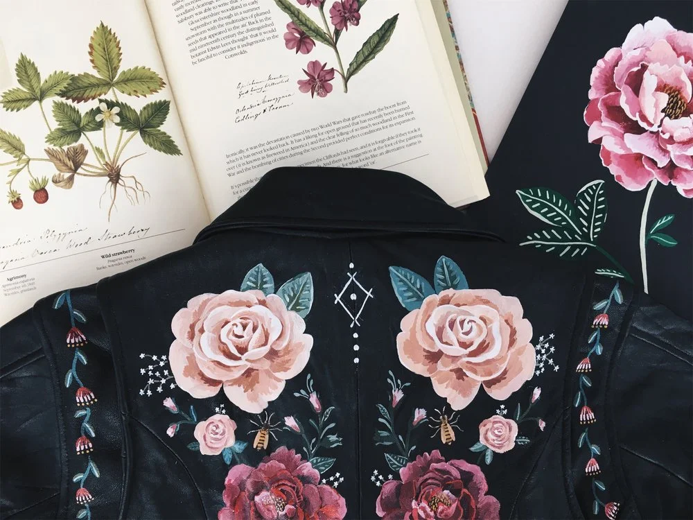 Hand Painted Leather Jackets For The Bohemian Bride