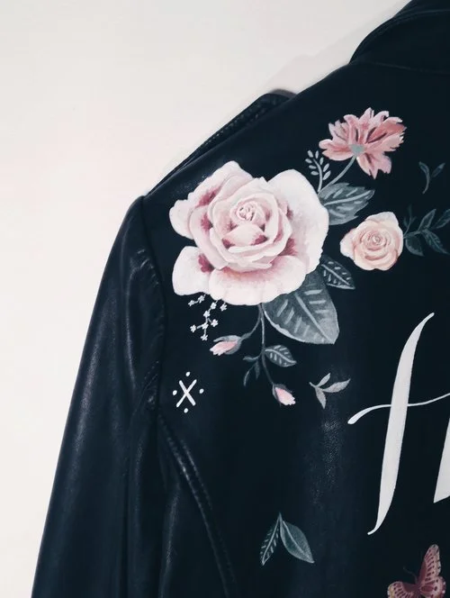 Hand Painted Leather Jackets For The Bohemian Bride