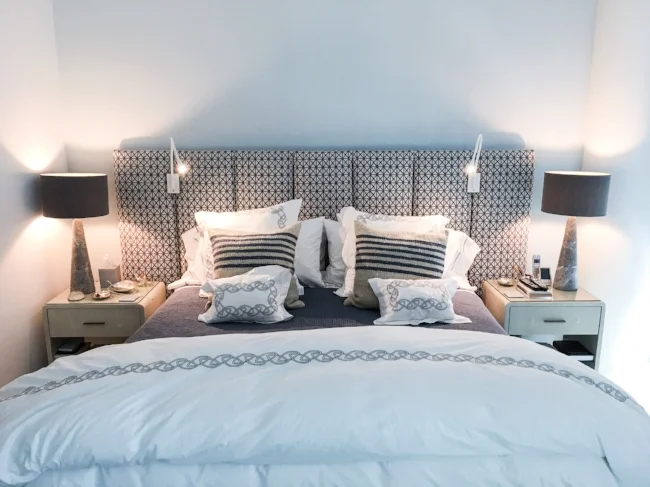 King size channel headboard and box spring. Custom build.