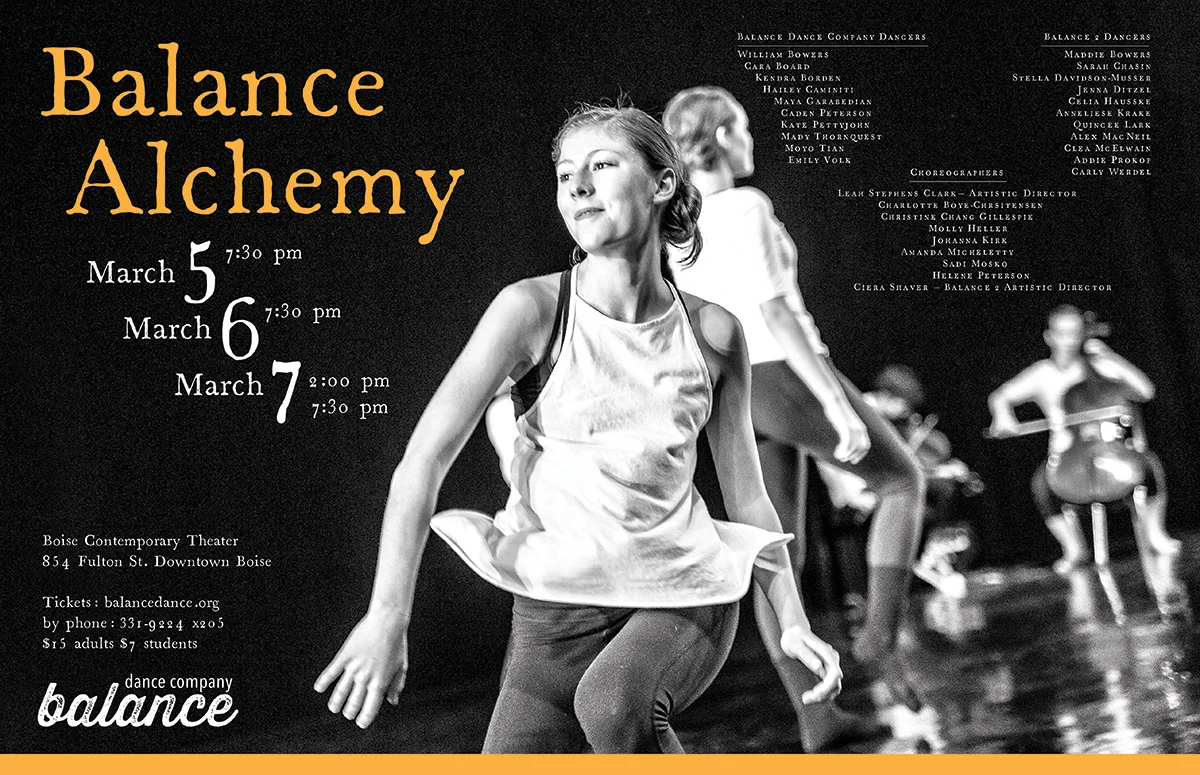 Balance Alchemy Dance Concert Poster