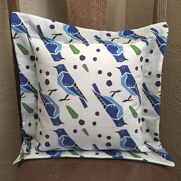 Mountain Bluebirds Pillow