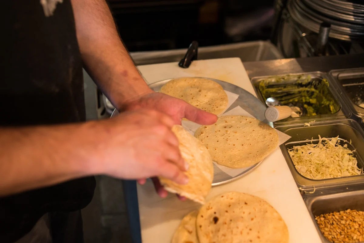 Handmade flour tortillas.