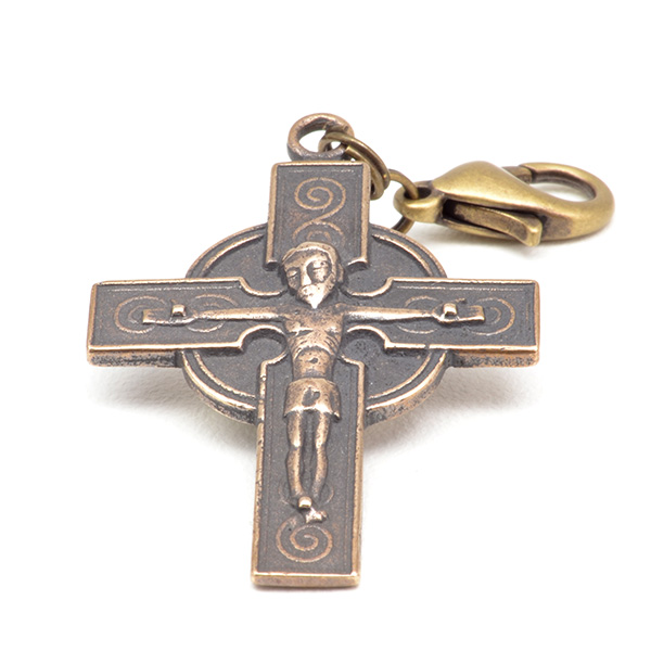 Old World Crucifix with St. Christopher on Reverse