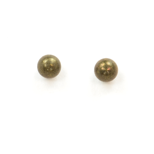 Antiqued Bronze Ball Post Earrings