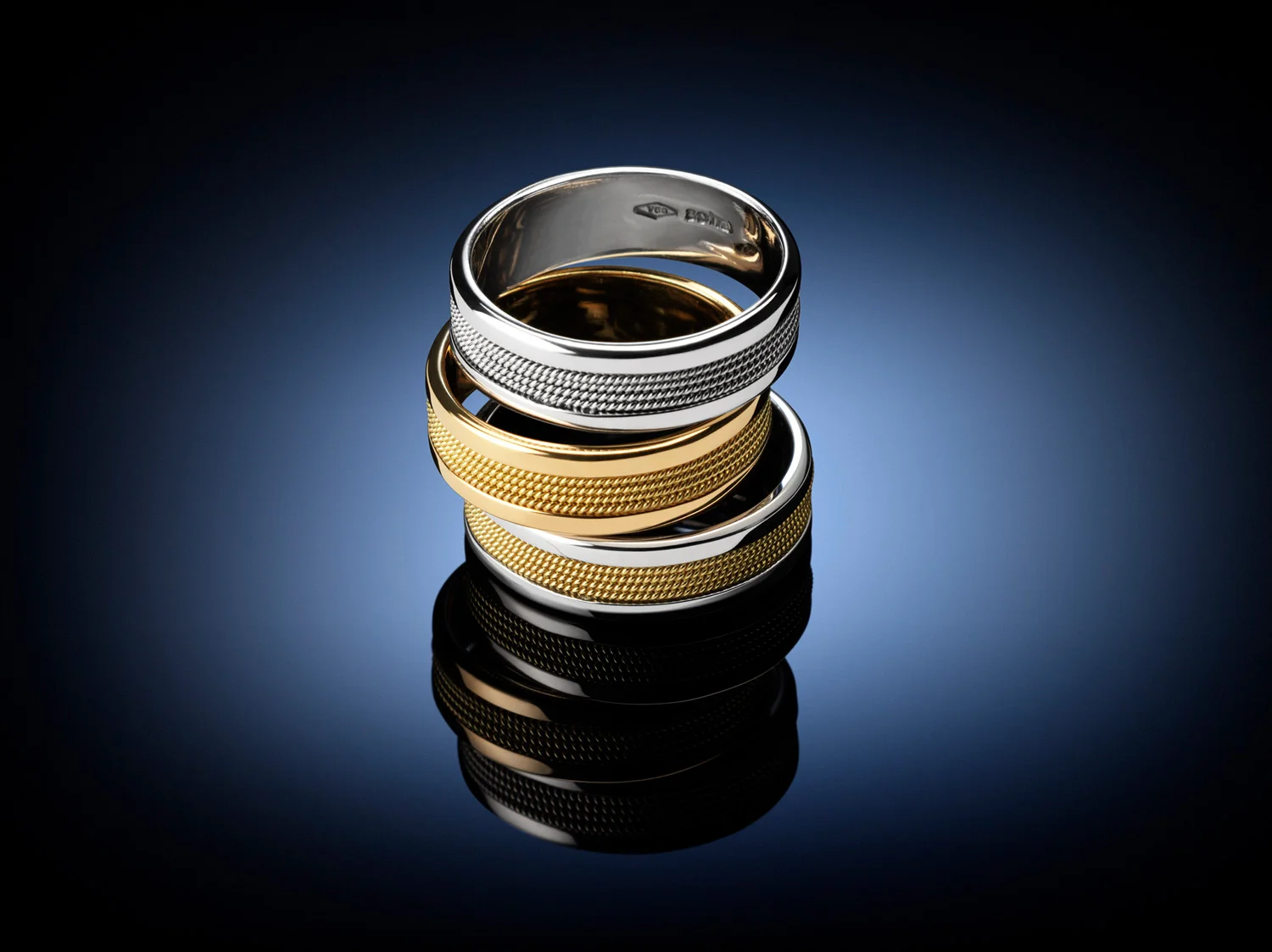 Soha Sardinia Collection of Yellow God, Silver and Mixed Gold Rings - Lux Studio