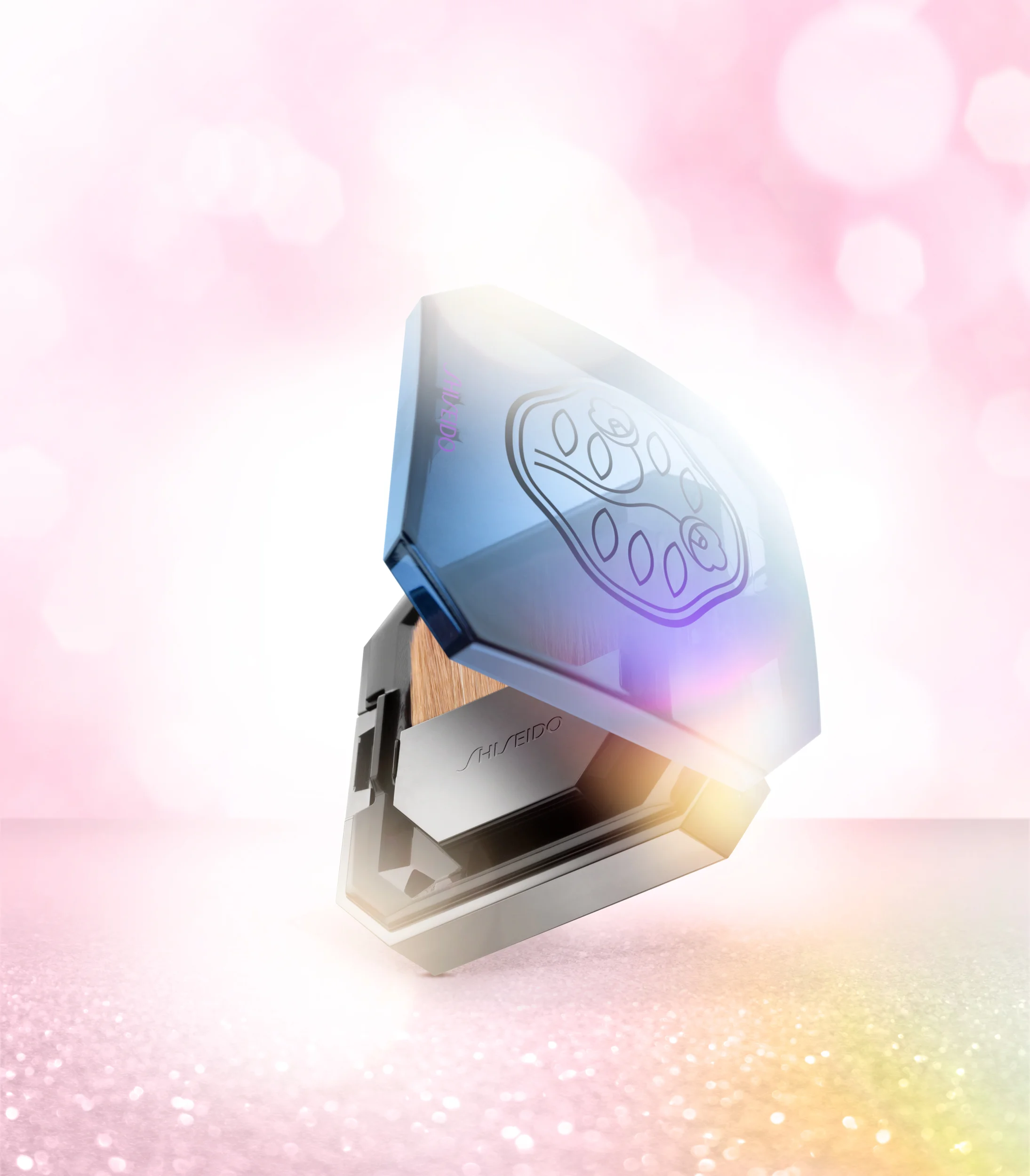 Shiseido 7 Lights Powder Illuminator Cosmetic Product Photography - Lux Studio