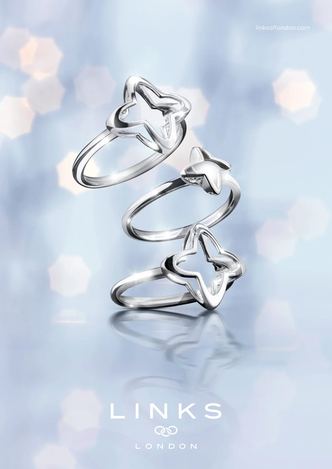 Links of London Jewellery Sterling Silver Rings Advertising Photography - Lux Studio