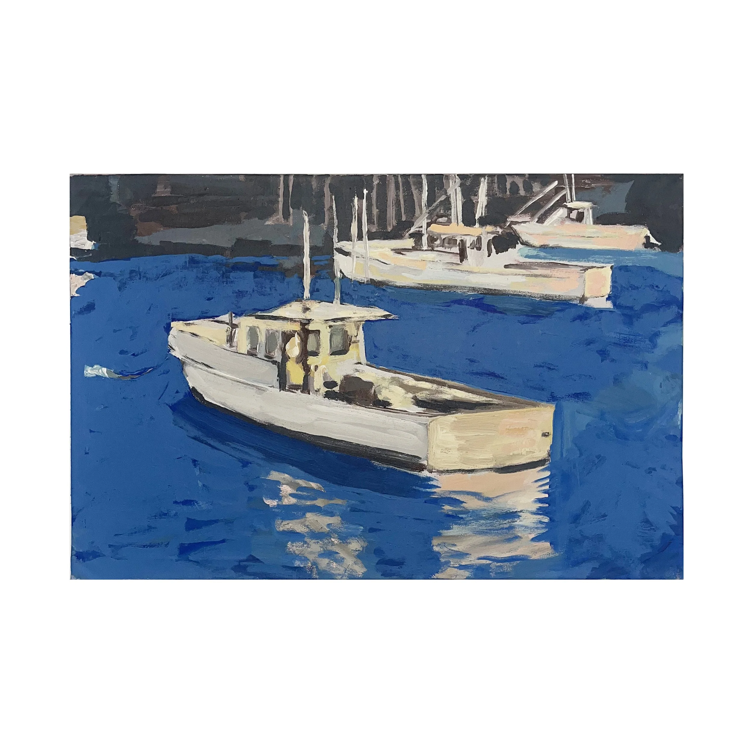 3 boats in the harbor