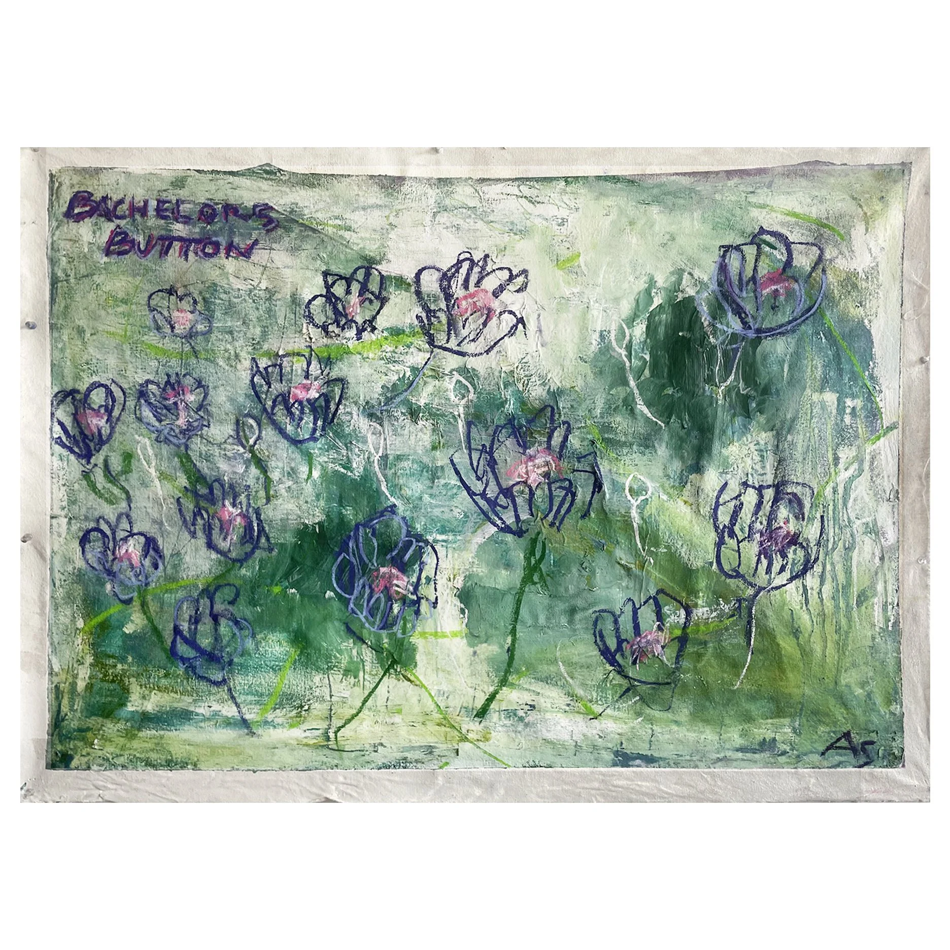 bachelor buttons, 2022, 24x30 - unstretched white.jpg
