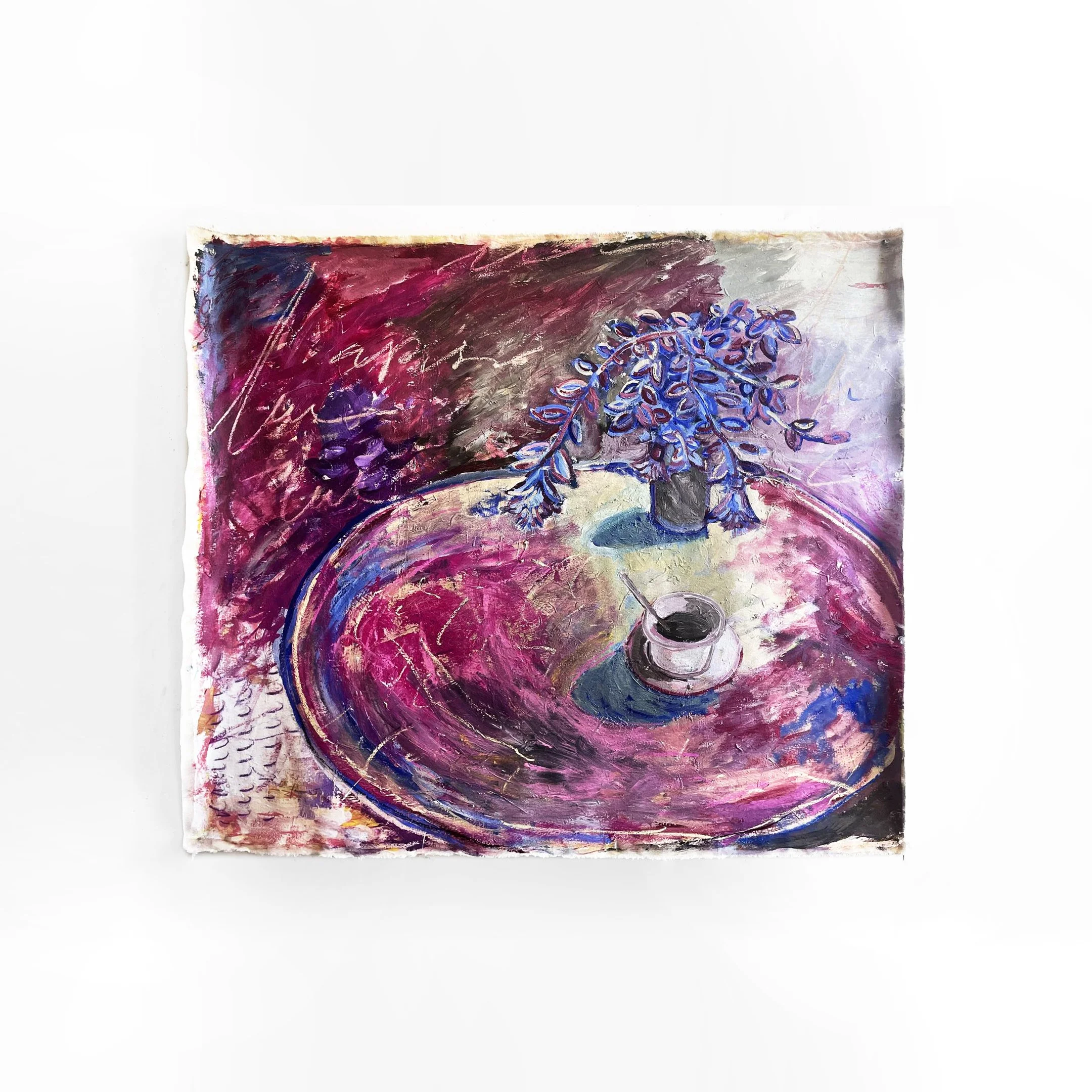 Flowers and Coffee, 2022, 30 x 36 - Studio.jpg