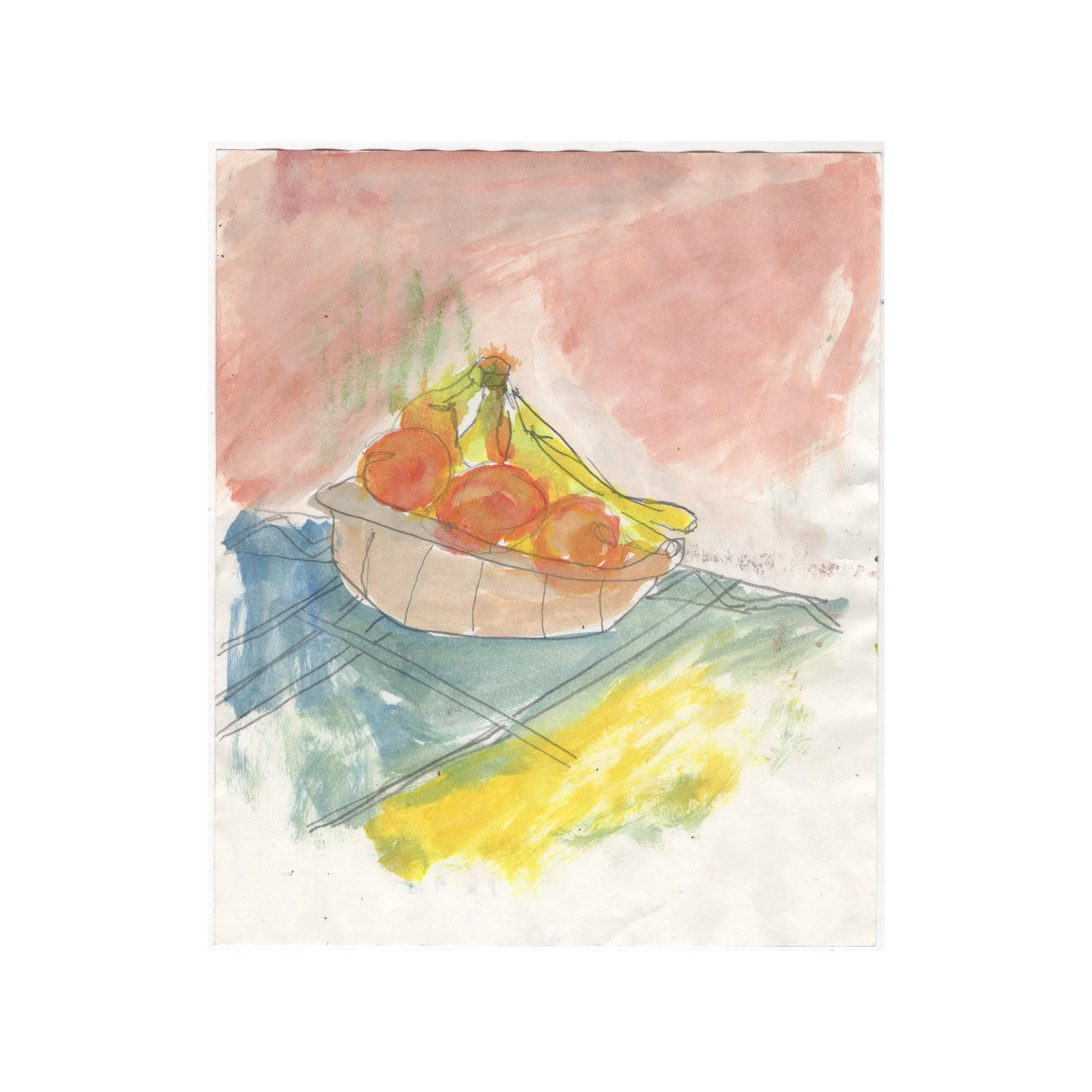 fruit bowl watercolor