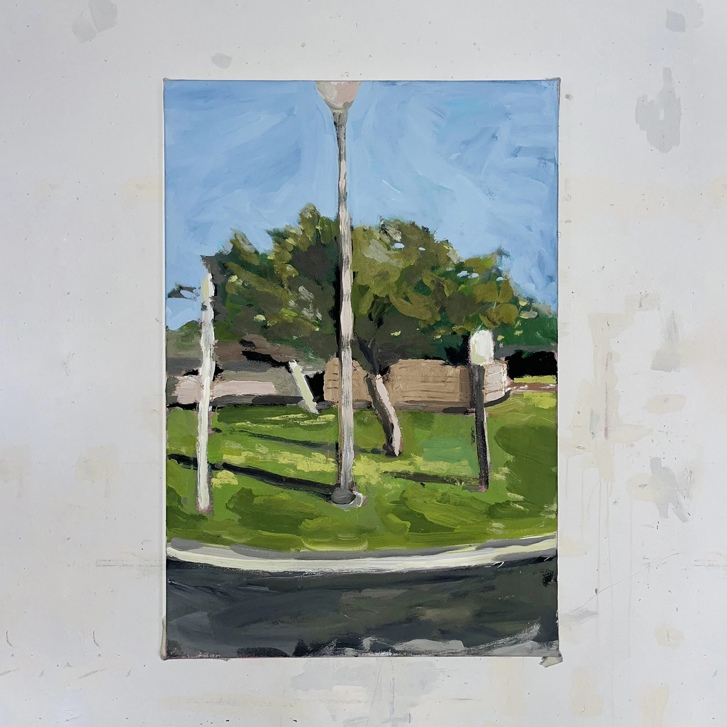 tree by the dumpster, 2025, 35x24 - in soace.jpg