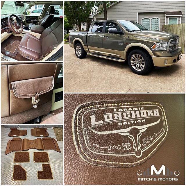 2015 Ram with the Longhorn Edition leather interior. It was covered in sunblock smudges and received a steam clean interior detail.