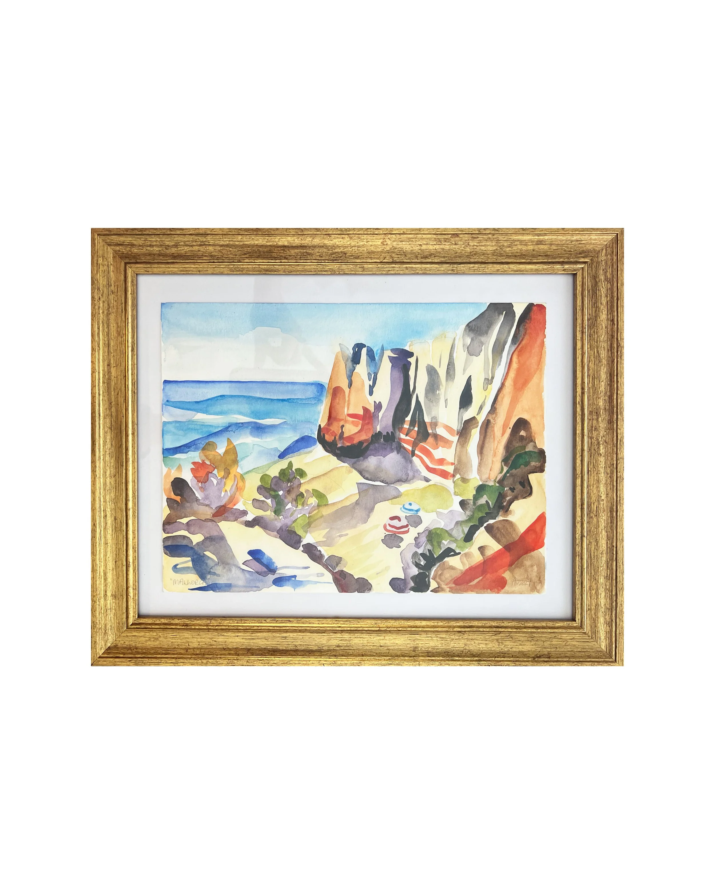 'Mallorca' [13" X 16" Each, Watercolor + Ink on Paper, Framed]