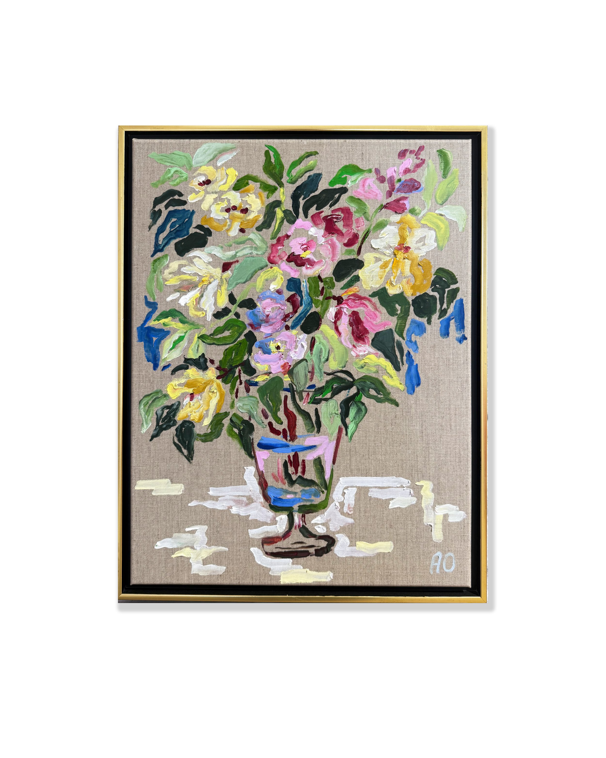 'On Linen I' [18" X 24" Oil on Linen, Framed]