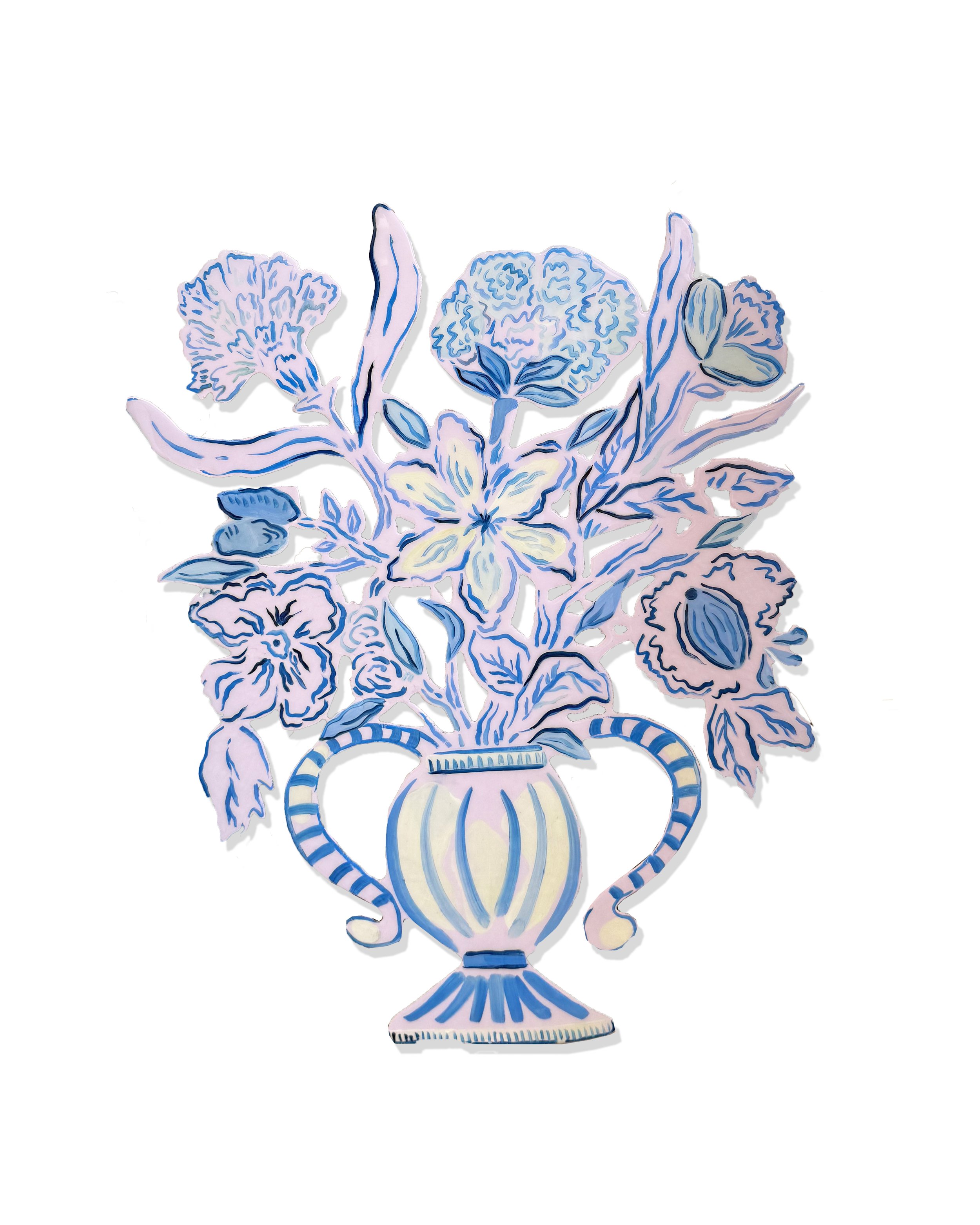 'Dutch Flowers III' [18" X 24", Oil on Custom Cut Birch Panel with Epoxy Resin]