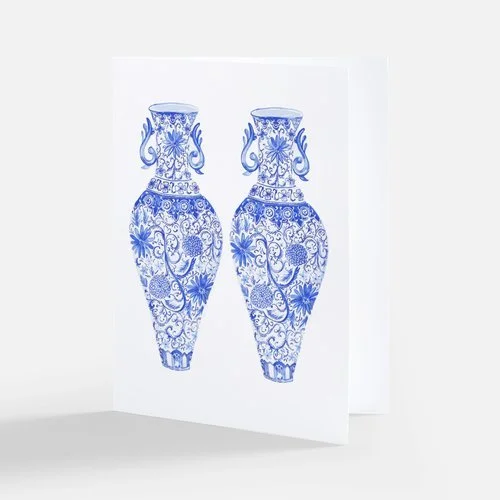 "Chinoisserie Vase I" [Set of 5 4”x6” Notecards]