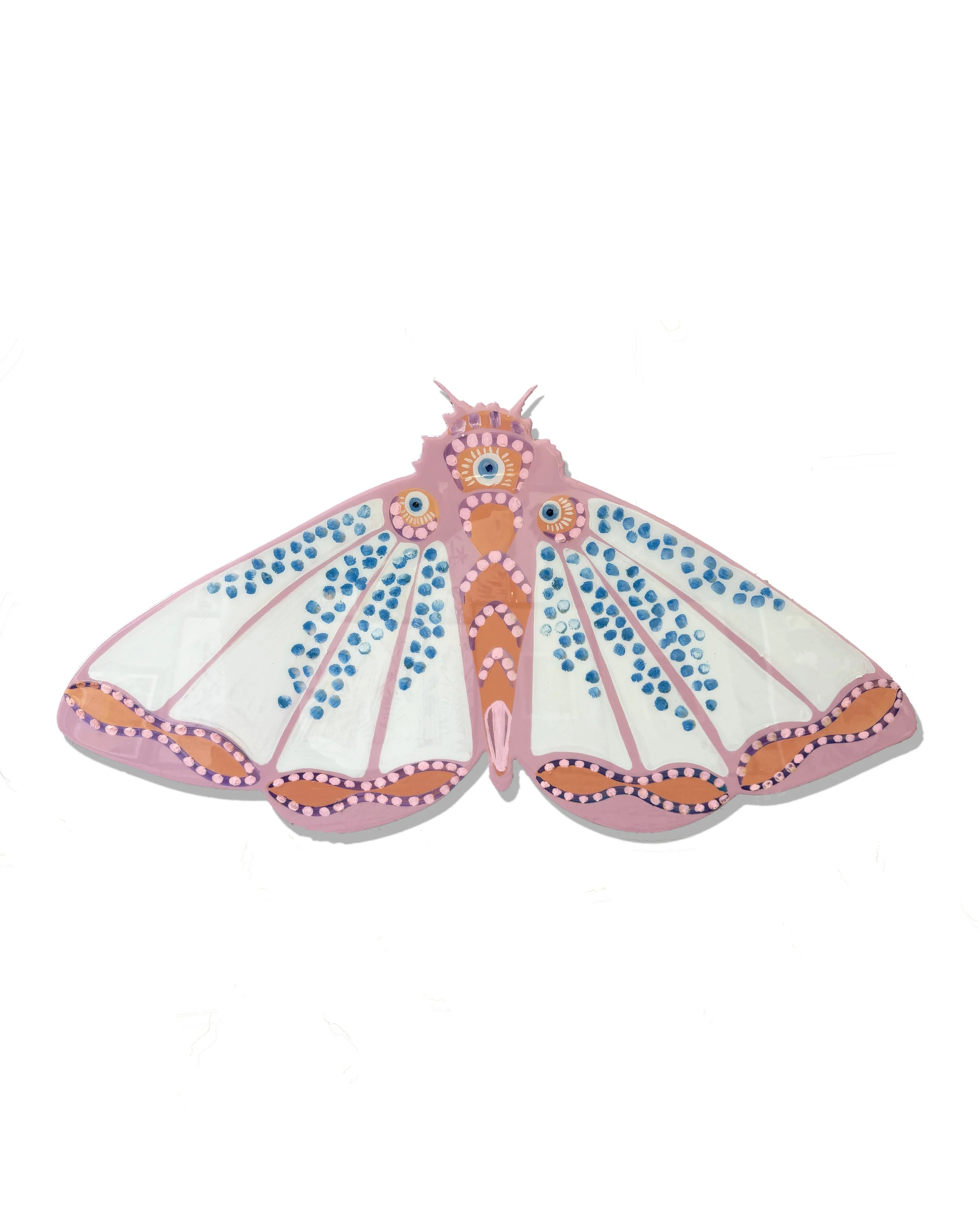 'Moth IV' [24" X 36", Oil on Custom Cut Birch Panel with Epoxy Resin]