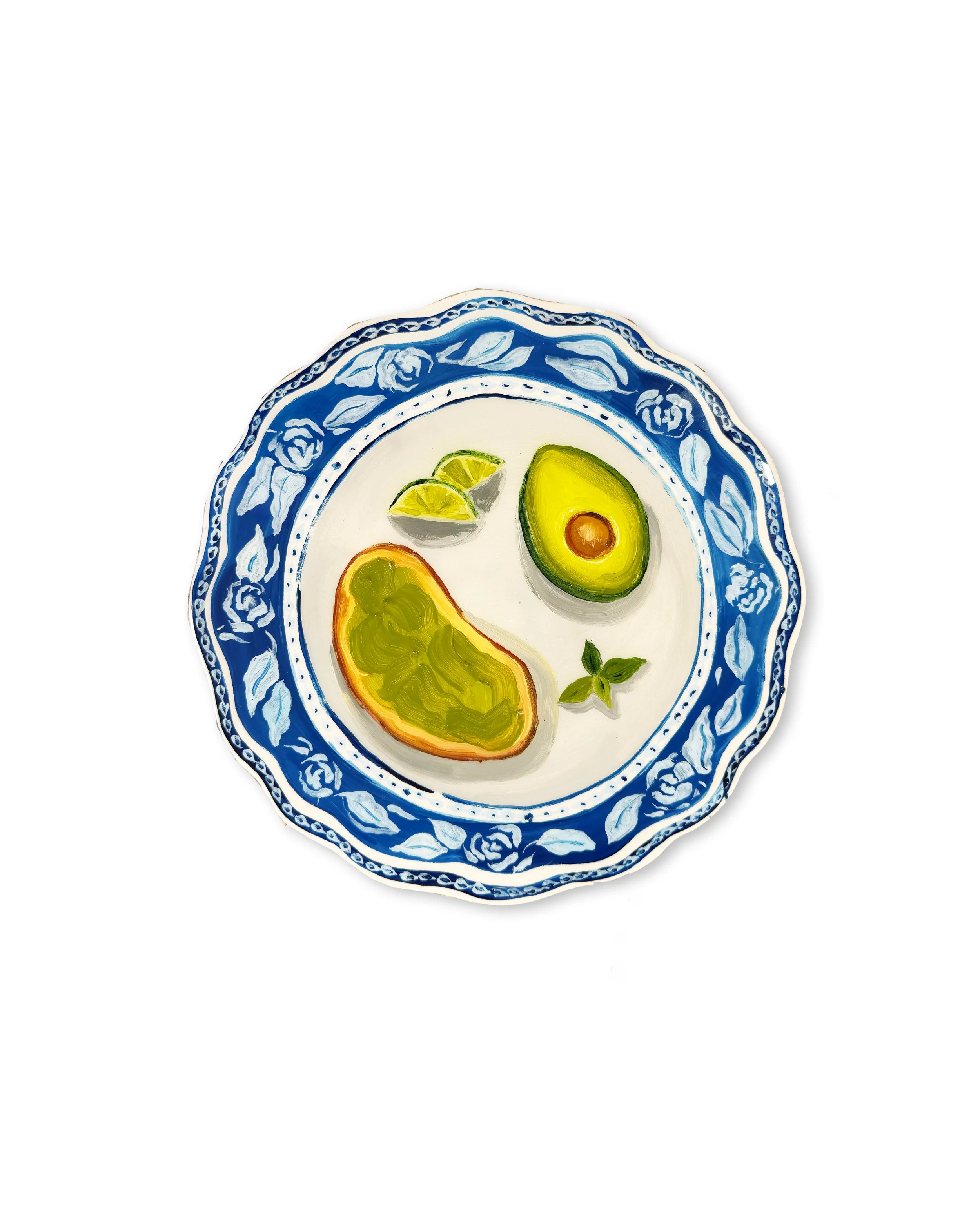 'Breakfast IV' [12" Diameter, Oil on Custom Cut Birch Panel with Epoxy Resin]