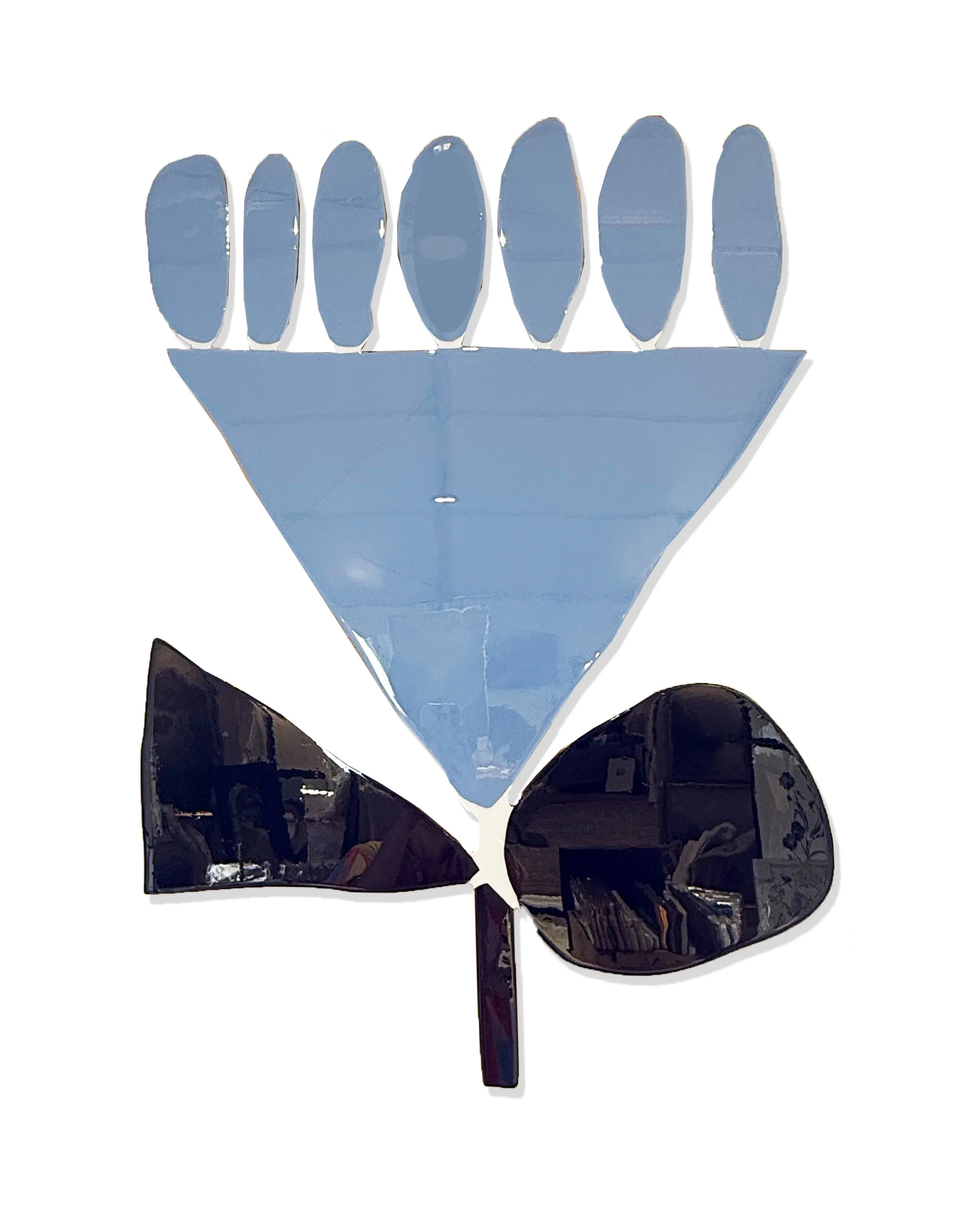 'Wallflower II' [36" X 48", Oil on Custom Cut Birch Panel with Epoxy Resin]