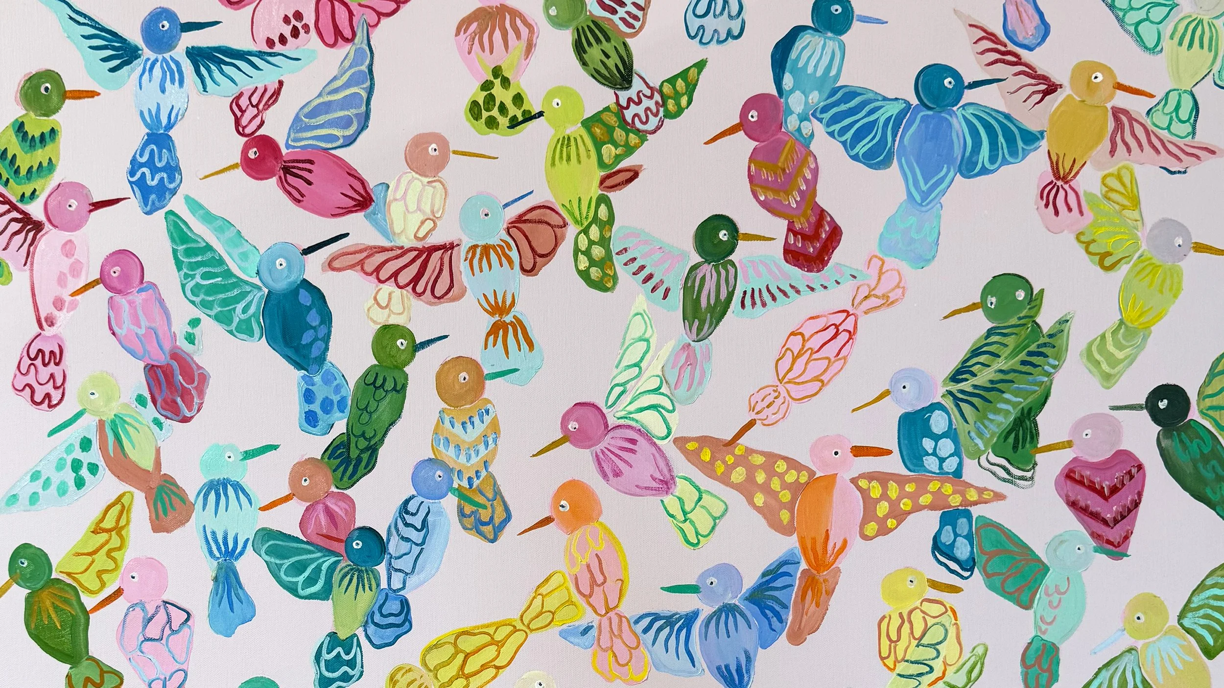 Samsung Frame TV Download 'Hummingbirds Lilac'