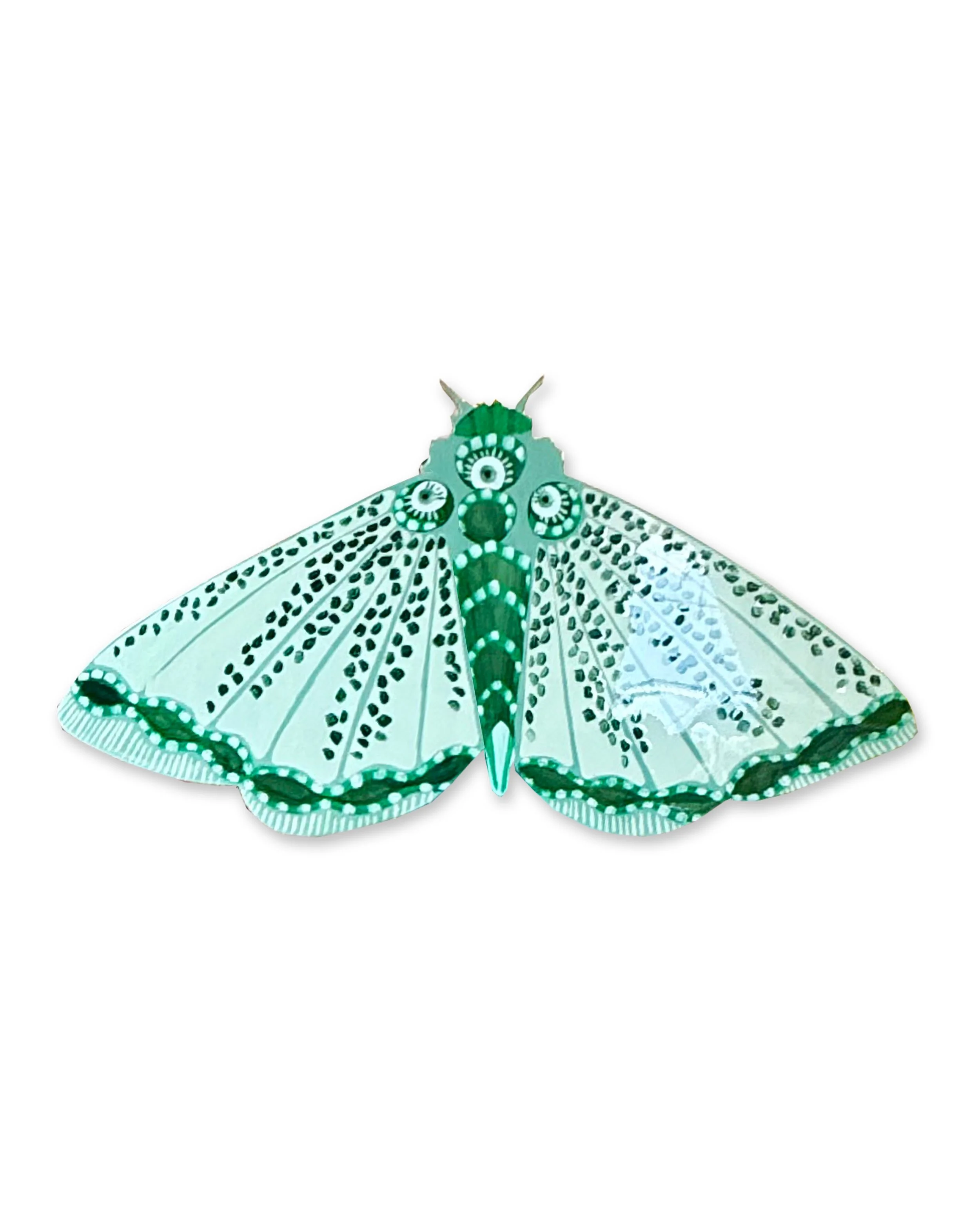 'Moth VI' [24" X 36", Oil on Custom Cut Birch Panel with Epoxy Resin]