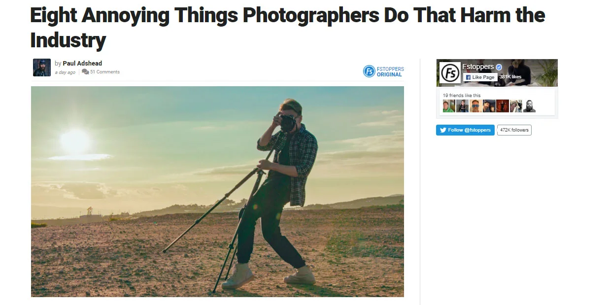 Do Photographers Complain Often? Or are they like any other Career Individual?