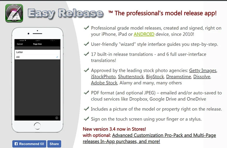 Photographer model release form APP-My Life Just Got Easier!