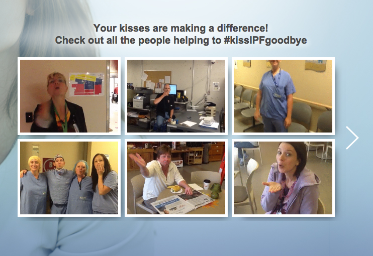  Using the Giffing Booth, the public helped breathe life into the fight against IPF by creating GIFs to help kiss it goodbye. 