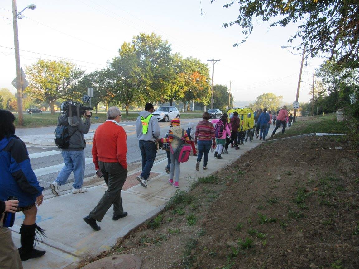 Walking School Bus to Frank Rushton Elementary