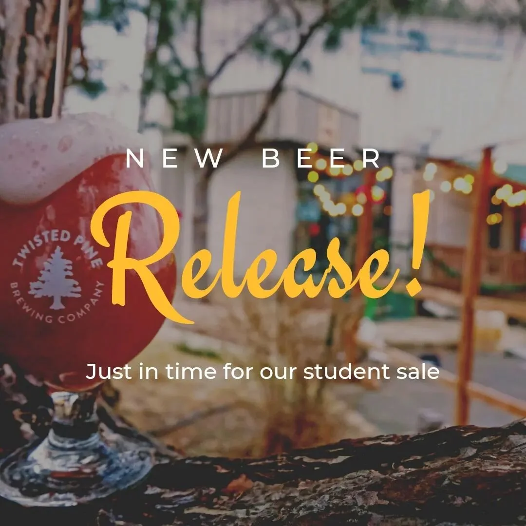 Students if the last two weeks of online classes have you feeling lonely, stop in with your student ID for a bogo deal on our pints!

Perfect timing for our brand new must try, Sour Grapes. A gose that has been fermented with Pinot Noir grapes.