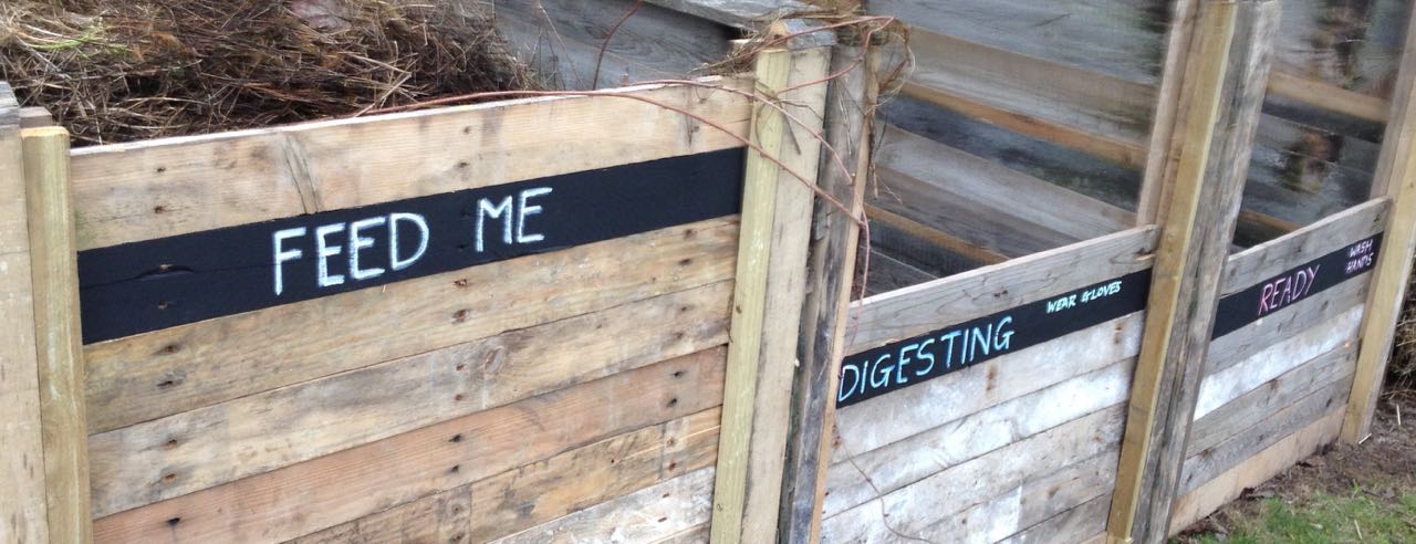 Simple chalk pen labels on the front slats