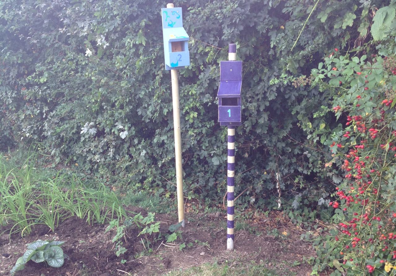 Birdbox boulevard - we have two more but I numbered them 4 and 5 so now have to make another one with a 3 on it!