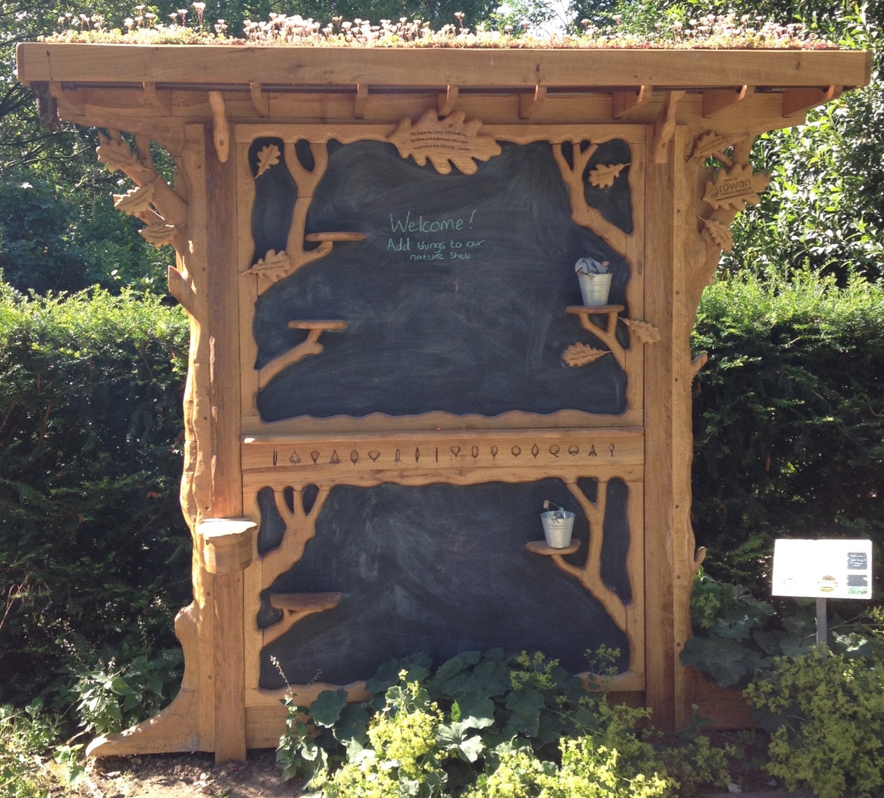 Back of the Schools Garden sign - made by Rowan Cambridge