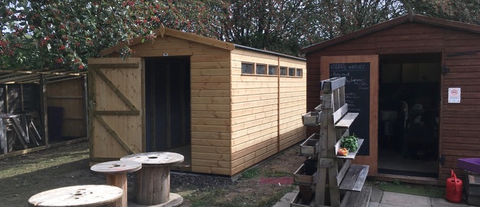 New tool shed just after it was installed…