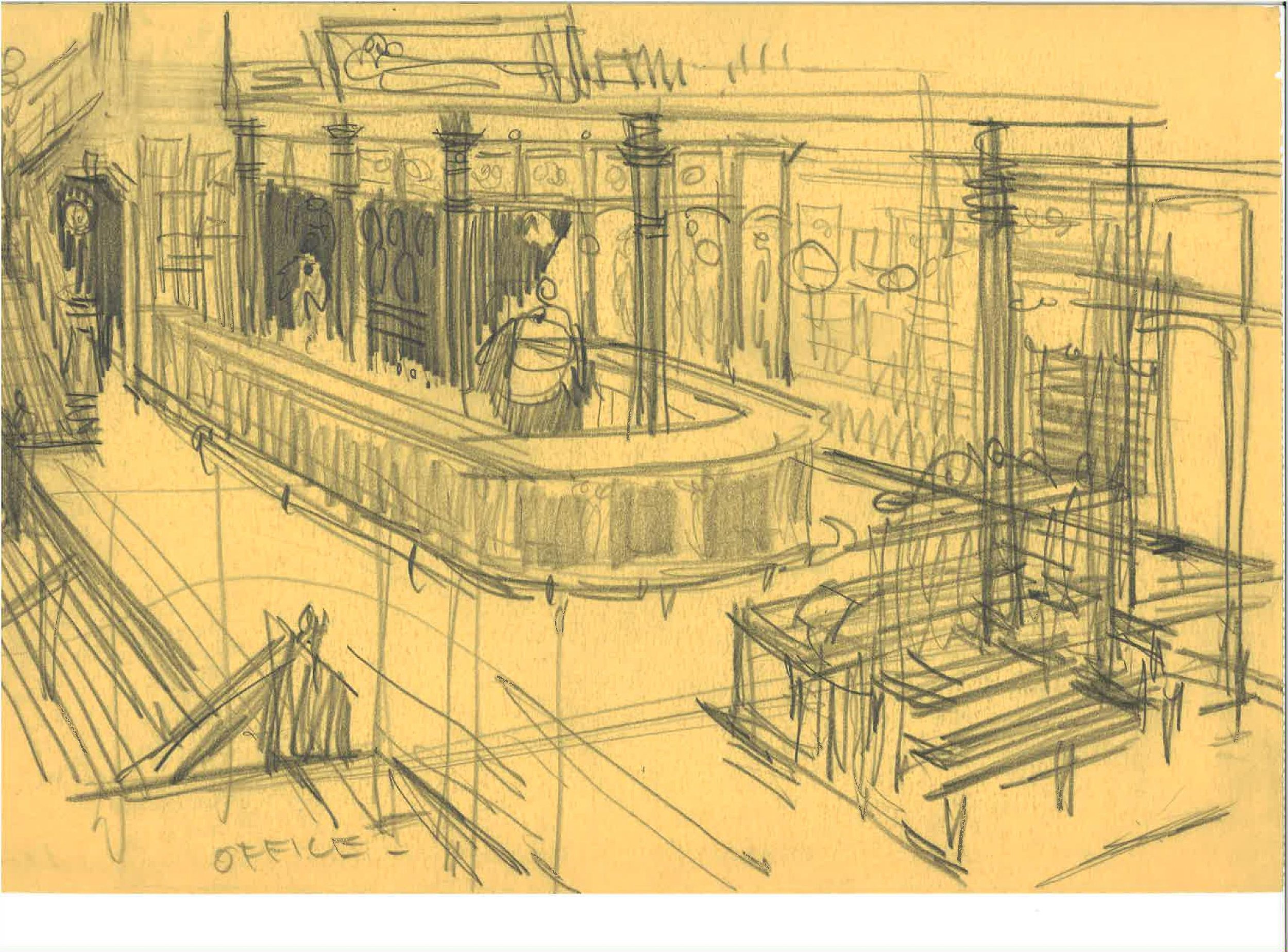 Hello Dolly - Interior Sketch #1