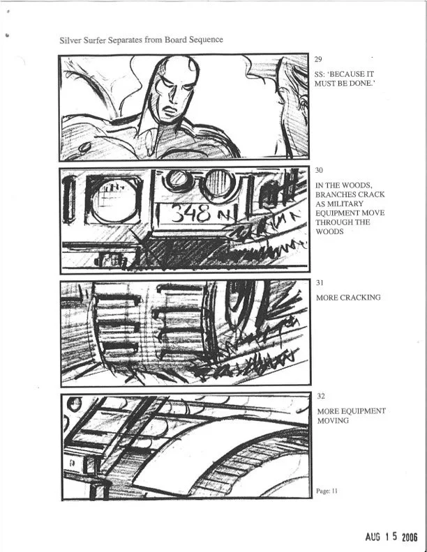 Silver Surfer Separates from Board Sequence