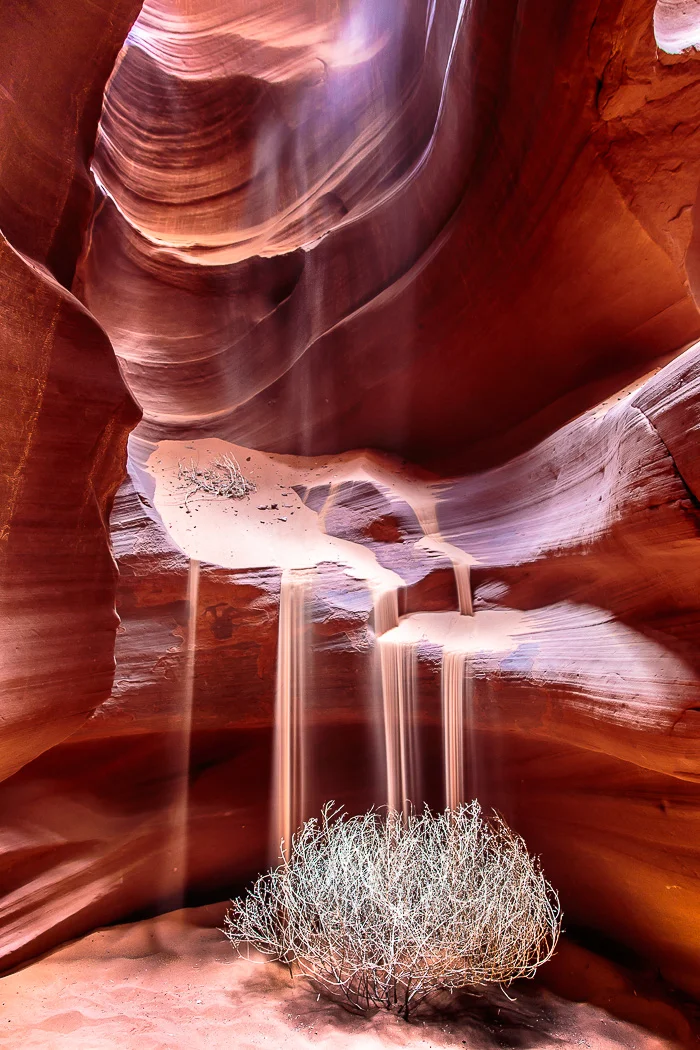 Blowing Sand Upper Antelope Canyon
