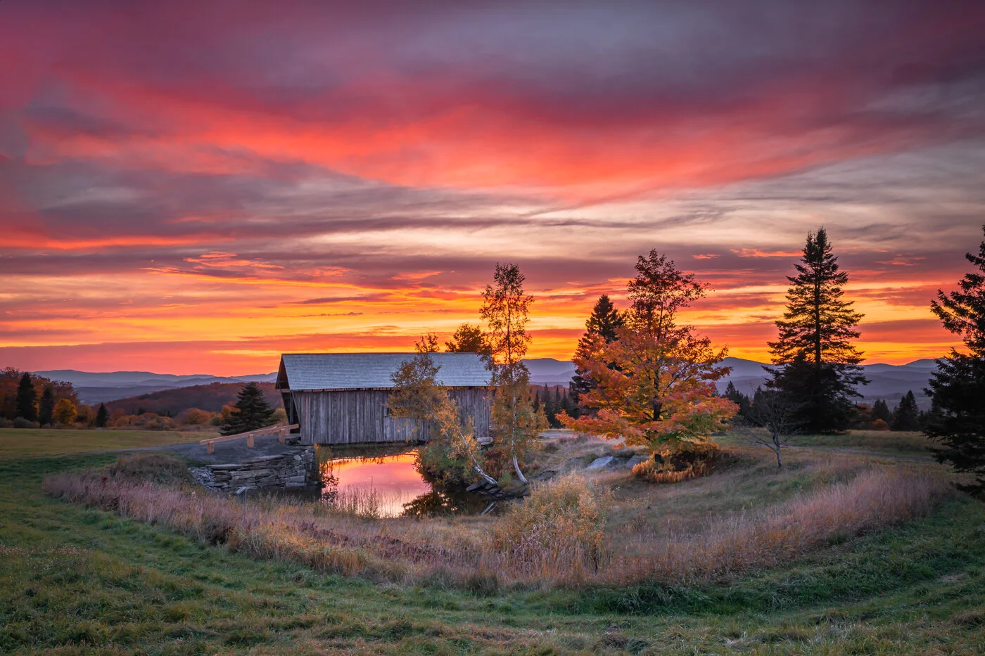 Sunset AM Foster Covered Bridge