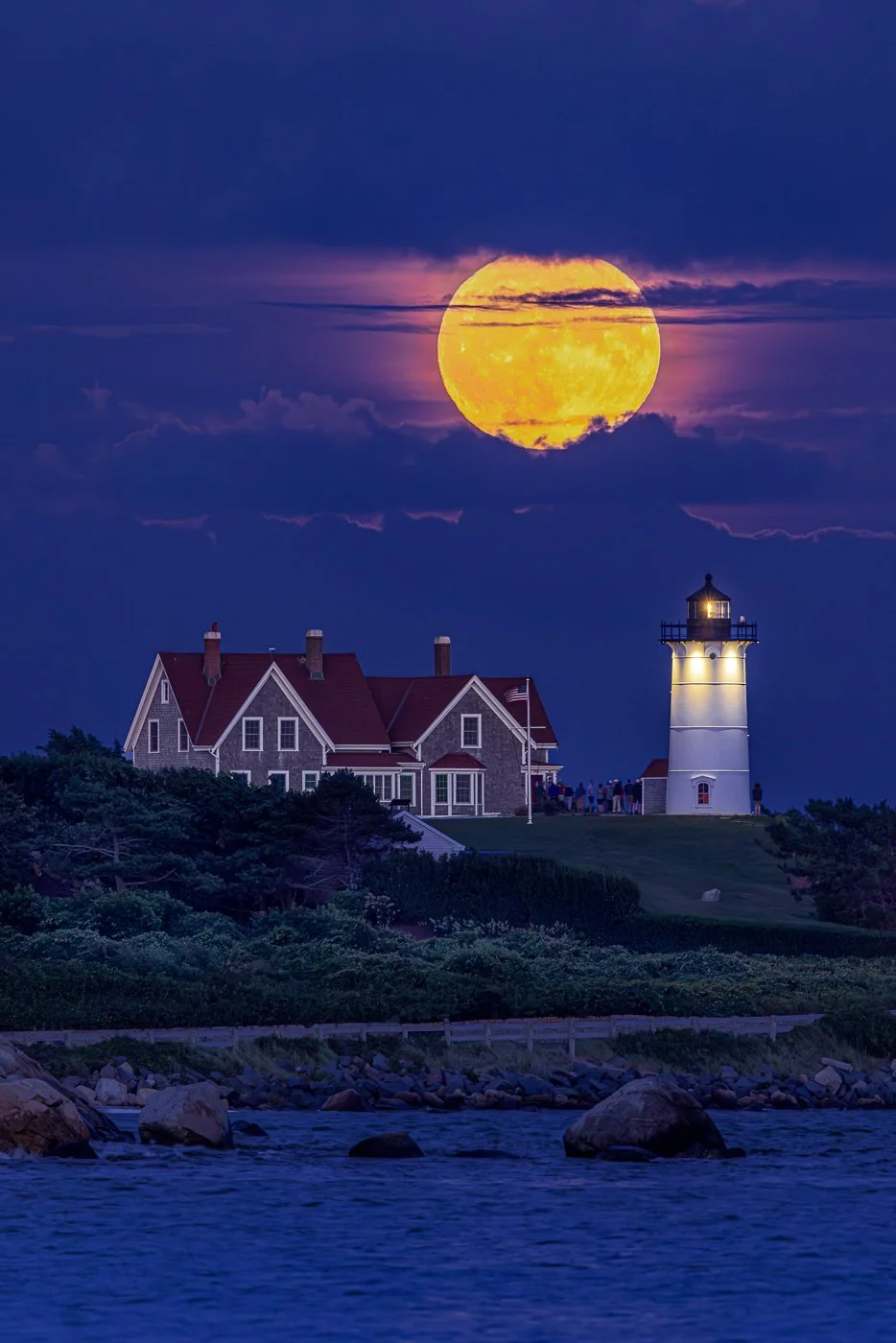 Moonrise Nobska Vertical