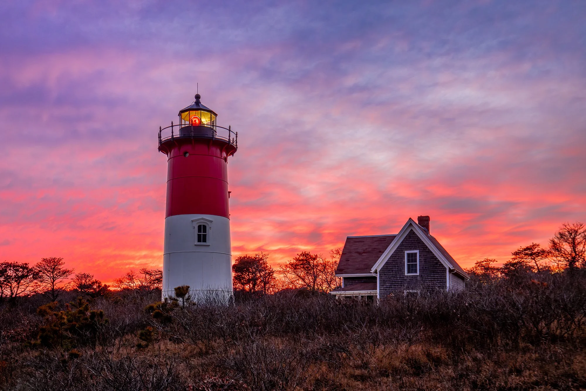 Nauset Lighthouse Winter Sunset