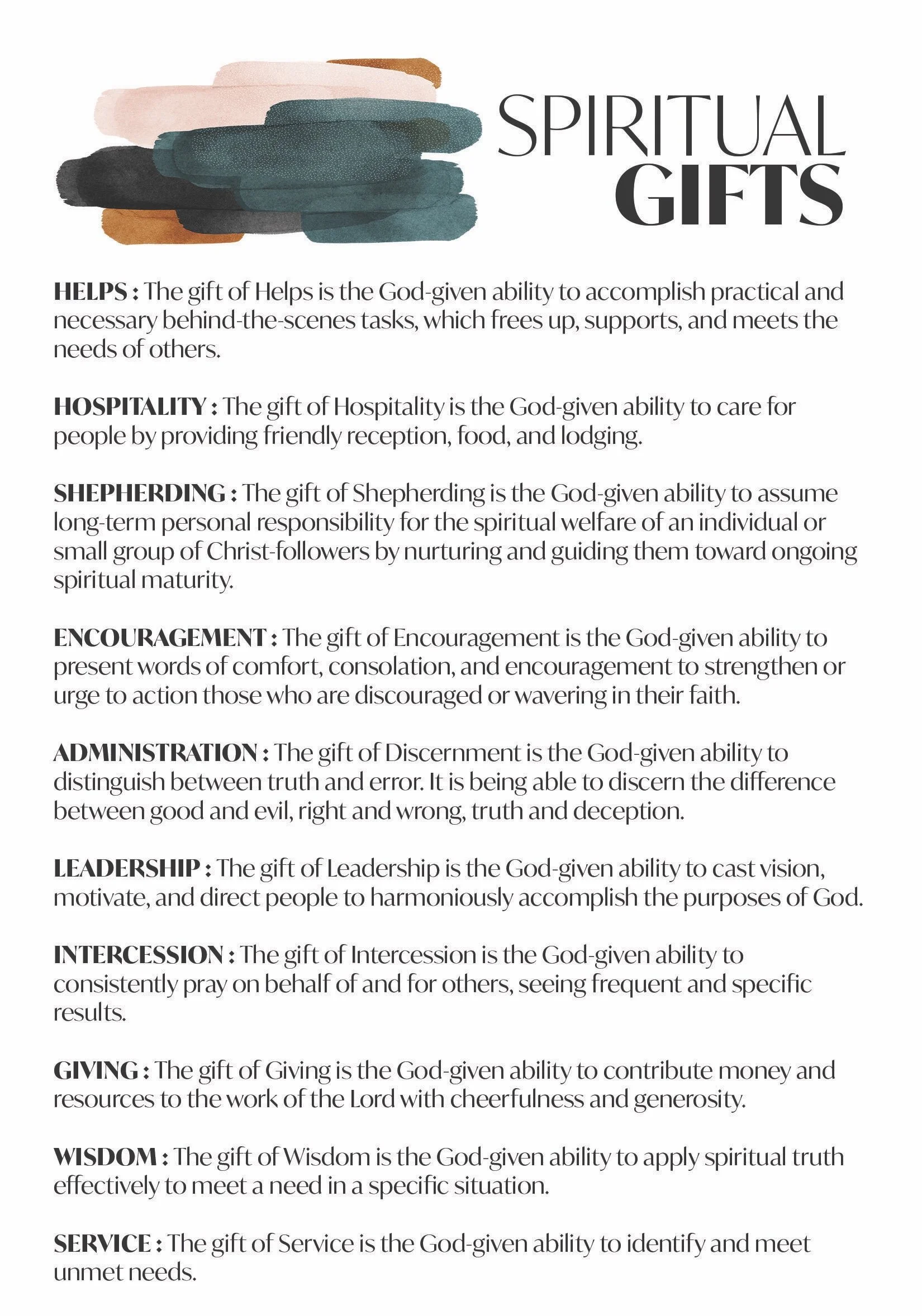 Spiritual Gifts Heritage Church