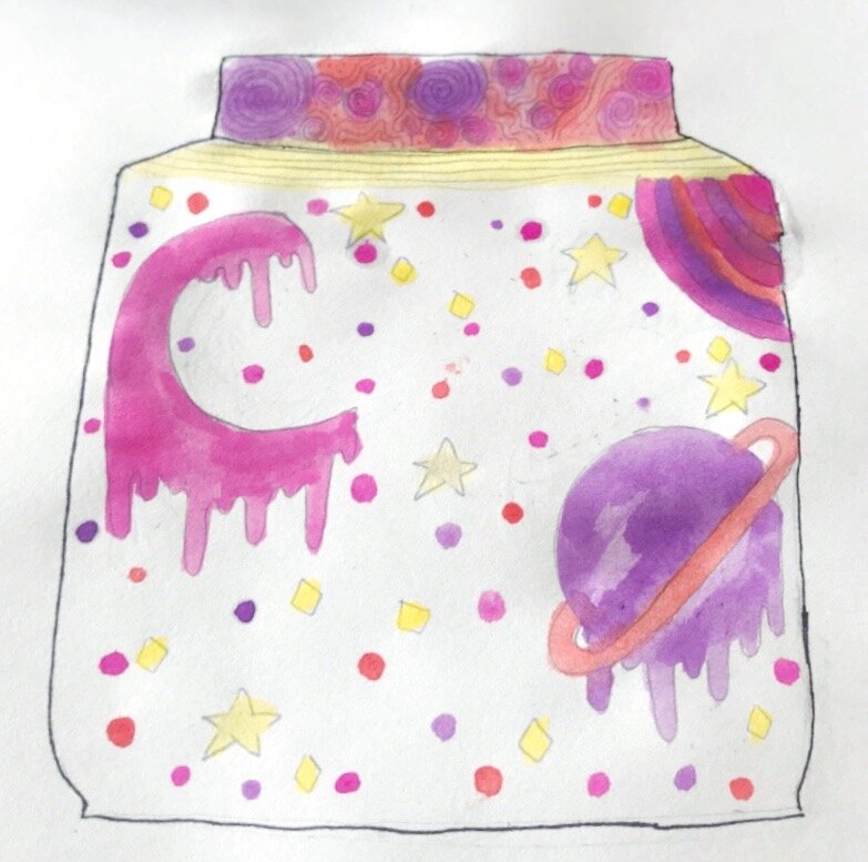 Majolica Pottery Drawing